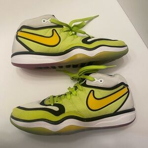 Nike Air Zoom GT Hustle 2 Men’s size 9 Neon yellow black white Basketball Shoe